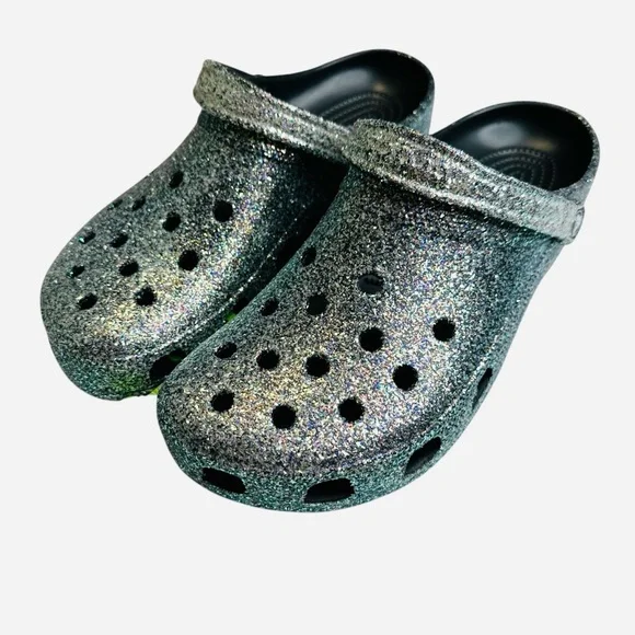 CROCS | Shoes | Crocs Classic Glitter Clog Mens Sz 3 Aqua  display picture 2